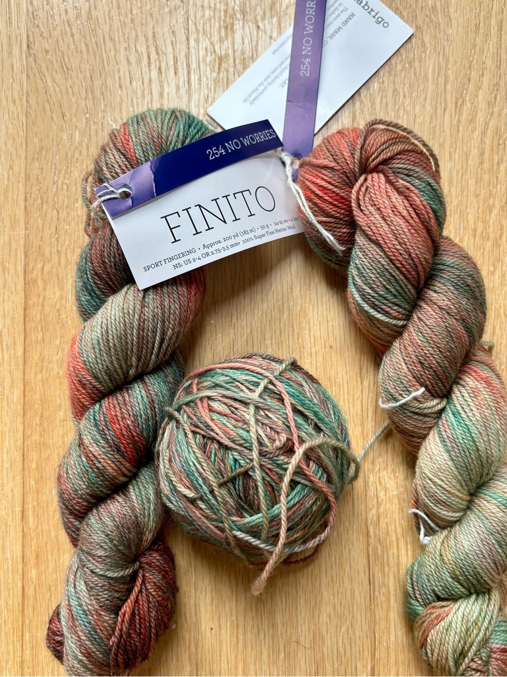 Malabrigo Yarn - Finito sport/fingering 3 skeins